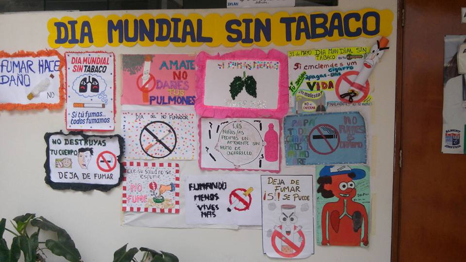 Trabajo de los alumnos de PRE BASICO por el "Día mundial sin tabaco"